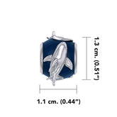 Shark Silver Bead with Navy Blue Enamel TBD375 - DiveSilver Jewelry